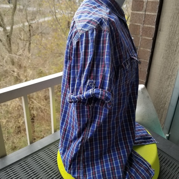 Ben Sherman Plaid Buttondown Short Sleeve - Picture 4 of 8